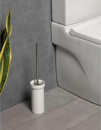 TATAY Klobürste: Елегантна щітка для унітазу з полірезину | Дизайн для ванної кімнати | Модель для столу | 10,1 x 10,1 x 35,5 см | Колекція Saigon | Бежевий (Slim Bürste)