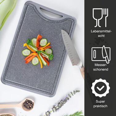 Двостороння обробна дошка Moritz & Moritz з нержавіючої сталі та пластику - антиковзаюча з жолобком для соку та поверхнею для натирання - гігієнічна та придатна для миття в посудомийній машині