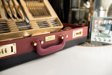 Набір столових приборів 72 предмети для 12 осіб з нержавіючої сталі 18/0 в кейсі - срібний столовий набір, придатний для миття в посудомийній машині - сучасні столові прибори, стійкі до корозії