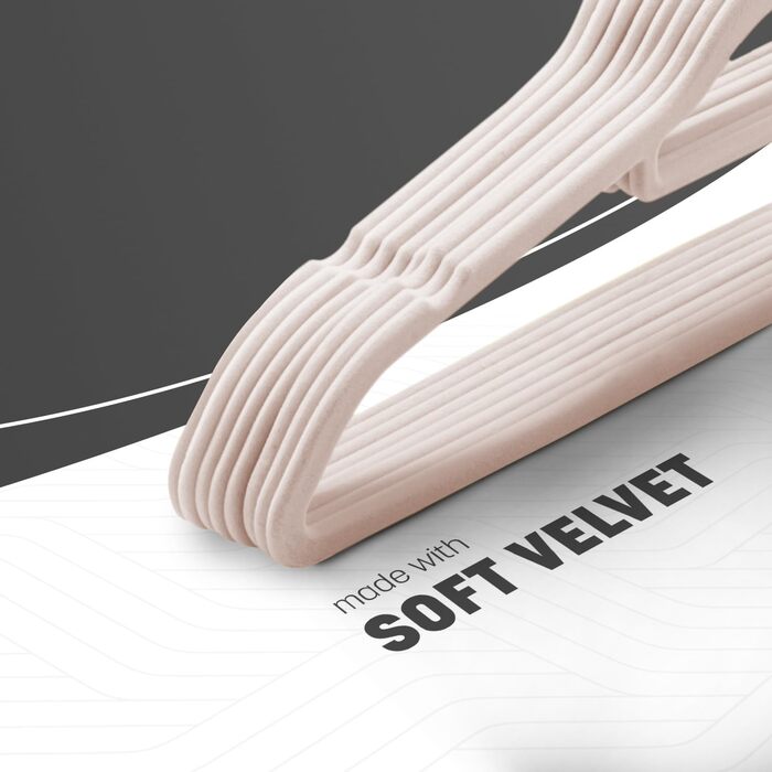 Крючки для одягу KEPLIN, оксамитові, з вішалкою для краваток, 360° обертання, міцні, економія місця, органайзер для шафи, для костюмів, курток та одягу, домашнє зберігання, м'ятно-зелені (20 шт., пудрово-рожеві)