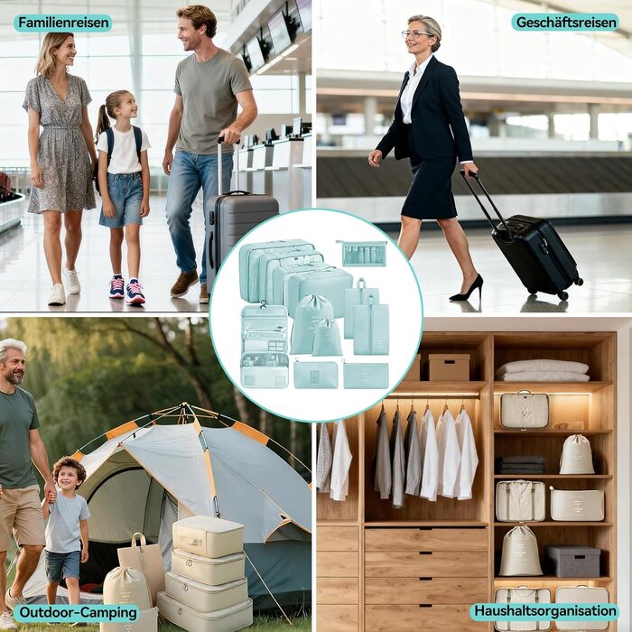 Органайзер для валізи Chijoo (12 шт, чорний) – Набір кубиків для пакування, аксесуари для подорожей