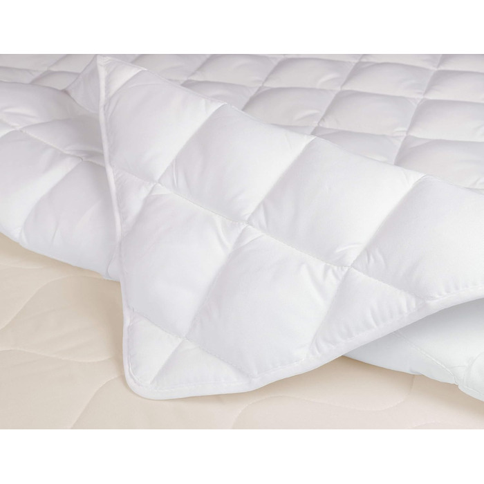 Zollner Topper Mattress Protector 140x200 cm (other sizes available), Elastic band, White