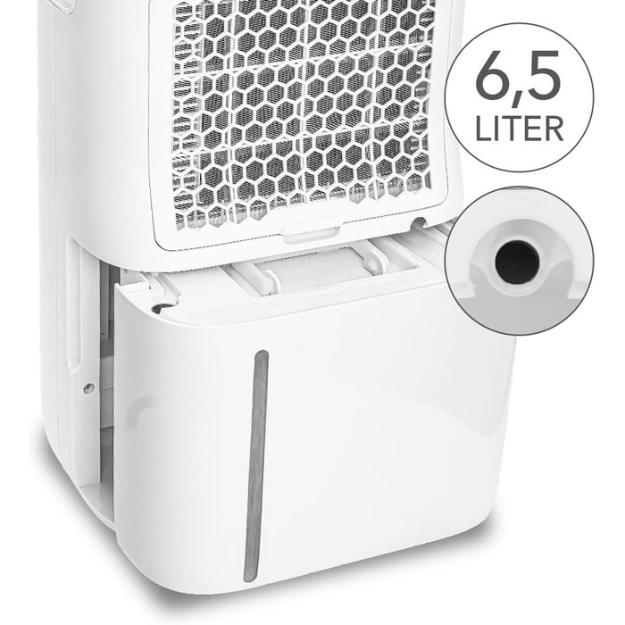 Електричний осушувач повітря Trotec TTK 70 HEPA (Plus) – продуктивність 20 л/день – площа 45 м² / 110 м³ – 2-в-1 очисник повітря з HEPA фільтром 50 м² / 125 м³ - об'єм бака 6,5 л