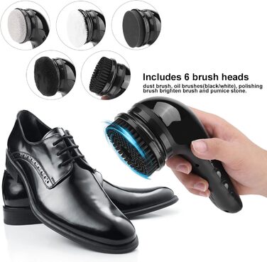 Natudeco Electric Shoe Polisher, Glove Brush, Portable Shoe Polisher, Multifunctional Leather Shoe Polisher, Leather Care Tool for Shoes, Bags