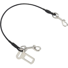 Автомобільний ремінь безпеки для собак Mogoko Kaufester: не гризеться, з нержавіючої сталі, з подвійним кріпленням та фіксатором (40,6 см, 16 дюймів)