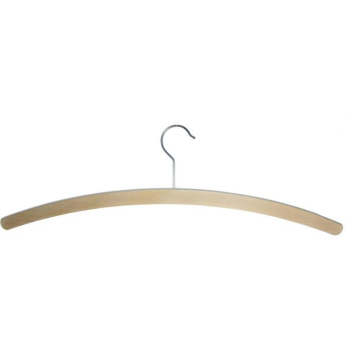 HAGSPIEL Clothes Hanger made of Beechwood, Simple Hanger raw, 42 cm long, very space-saving, with galvanized screw hook. Made in Austria (EU) (200, Standard raw)