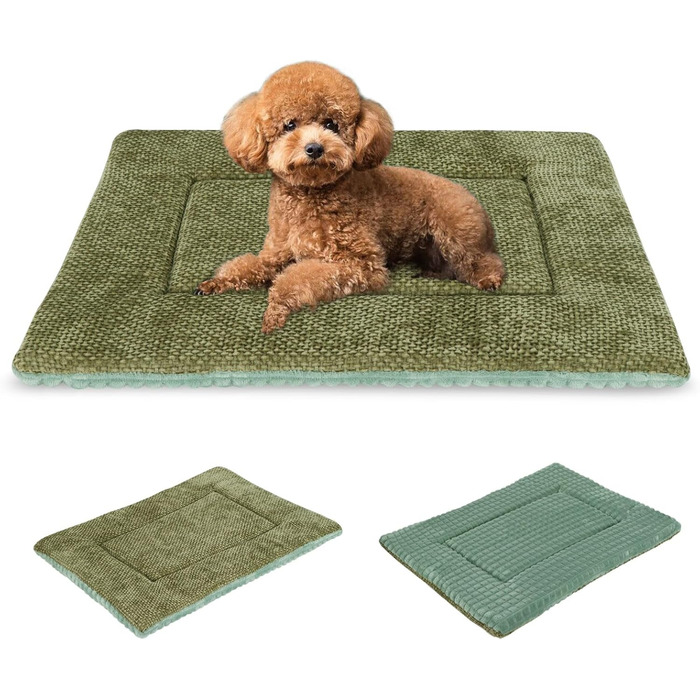Килимок для собак Vejaoo XZ016, зелений, 75x50x4 см (М'який, миючий, для собак маленьких, середніх та великих порід)