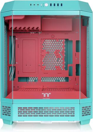 Thermaltake The Tower 600: Корпус ПК ATX Mid-Tower з вертикальним дизайном, USB-C, білий (Mint Strawberry)