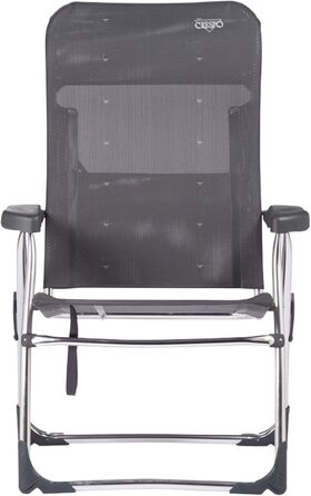 Скромна пляжна стільниця Crespo з алюмінію, розбірна, з високим сидінням з міцної тканини Multifibra (темно-сіра)