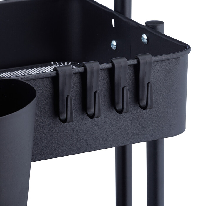 Relaxdays 3-Tier Rolling Cart