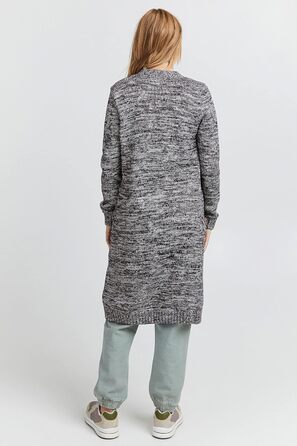 Жіночий в'язаний кардиган OXMO OXPhietta з грубої в'язки, довгий рукав, накладні кишені, 100% бавовна, Regular fit (XXL, Insignia B (791991))