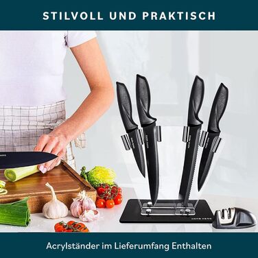 Home Hero Stainless Steel Kitchen Knife Set - 7 Piece Professional Chef Knife Set