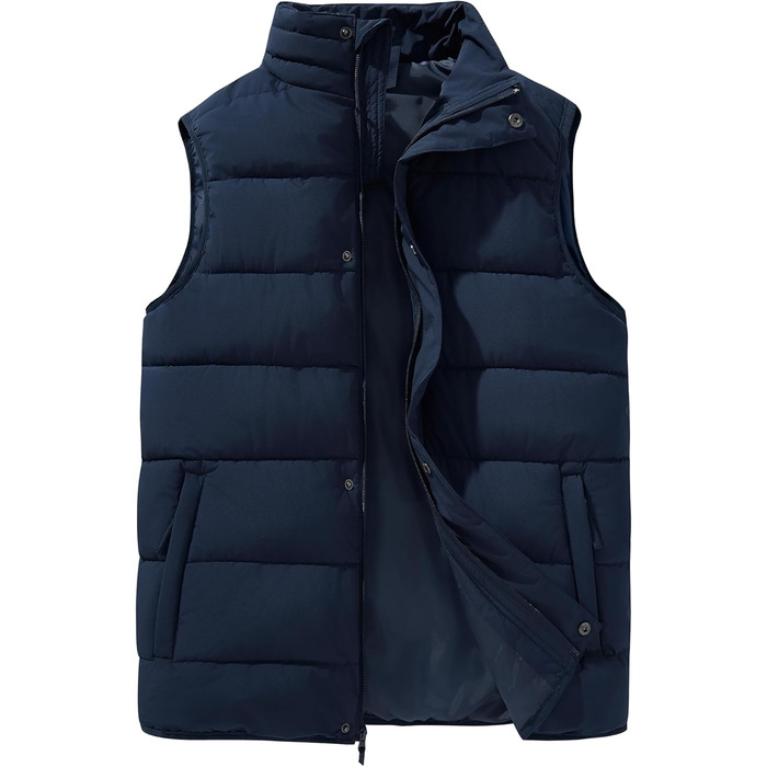 Чоловіча степкова жилетка 33000ft - тепла спортивна жилетка для туризму, гольфу, їзди на конях та активного відпочинку. Водовідштовхуюча жилетка з 4 кишенями. Колір: темно-синій, розмір S