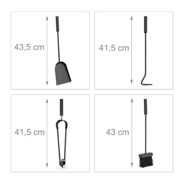 Relaxdays 5-piece Fireplace Set