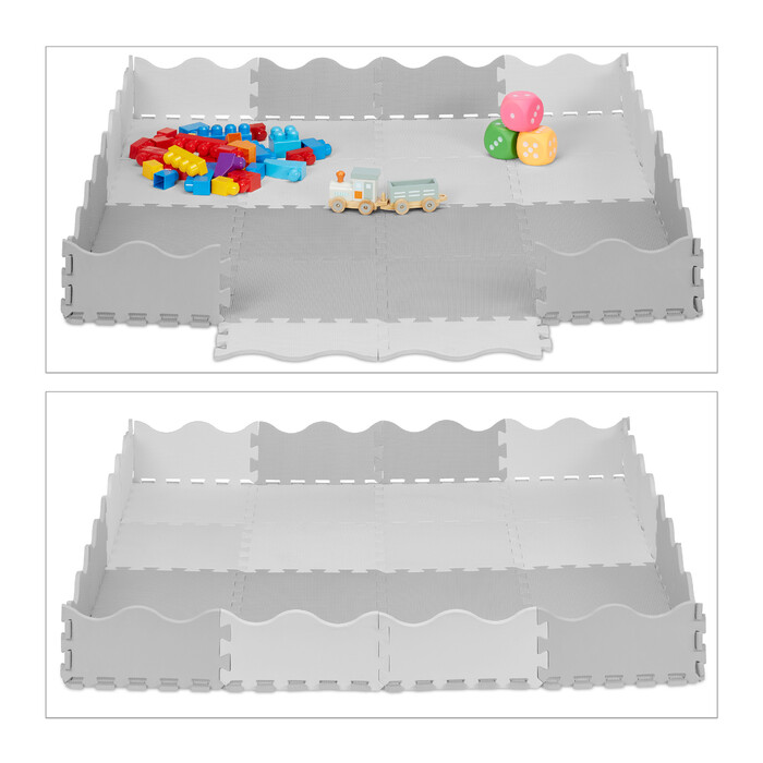 Relaxdays 36-Piece Puzzle Mat with Border