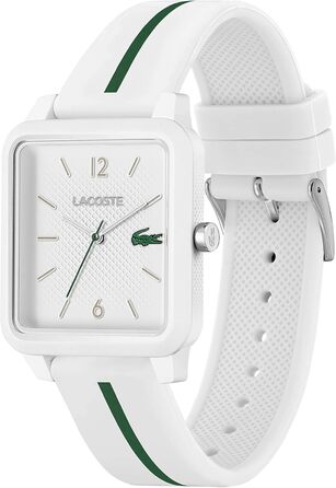 Годинник чоловічий Lacoste LACOSTE.12.12 Studio кварцовий з силіконовим браслетом білий