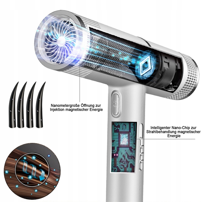 Універсальний фен для волосся 3в1 з іонізацією та 3-ма насадками-дифузорами, 1000 Вт