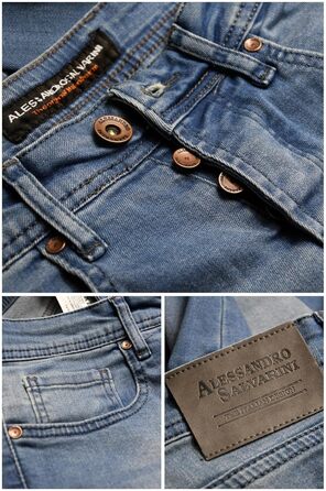 Чоловічі джинси Alessando Salvarini Slim Fit білі, еластичні, розмір 31W/30L