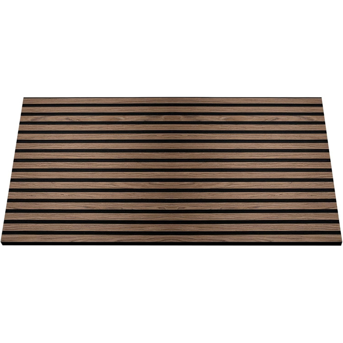 Акустичні настінні панелі HORI з ефектом дерева для шумоізоляції та декору стін, 120x60x2,1 см, колір Walnut Rustic (темний горіх)