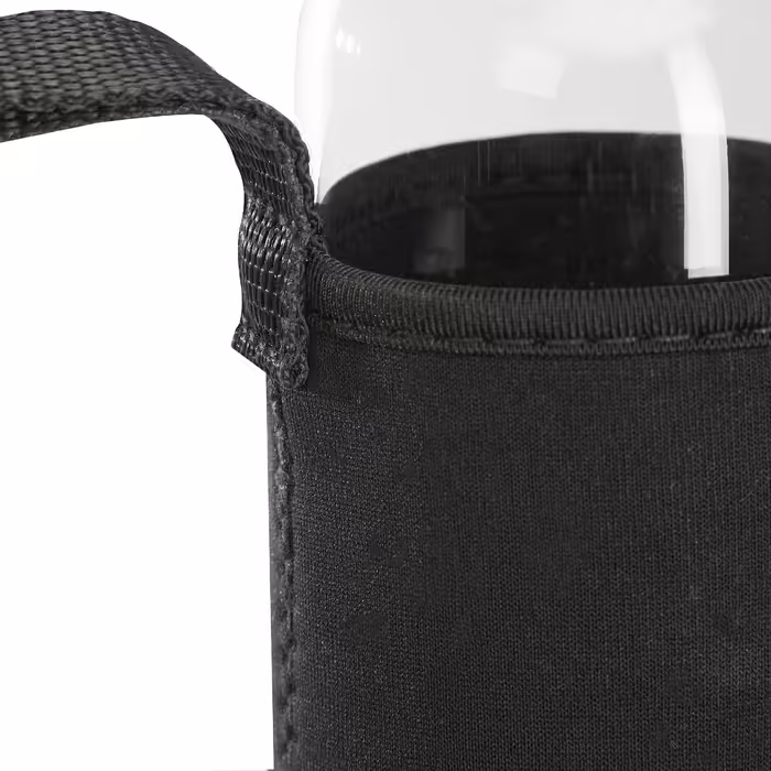 Relaxdays Glass Water Bottle with Sleeve