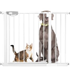 Захист для сходів SUBTLETY без свердління: сітка для дітей, собак, безпечне огородження для дитячих кімнат (ABS-пластик, сталь, білий, 95-105 см)