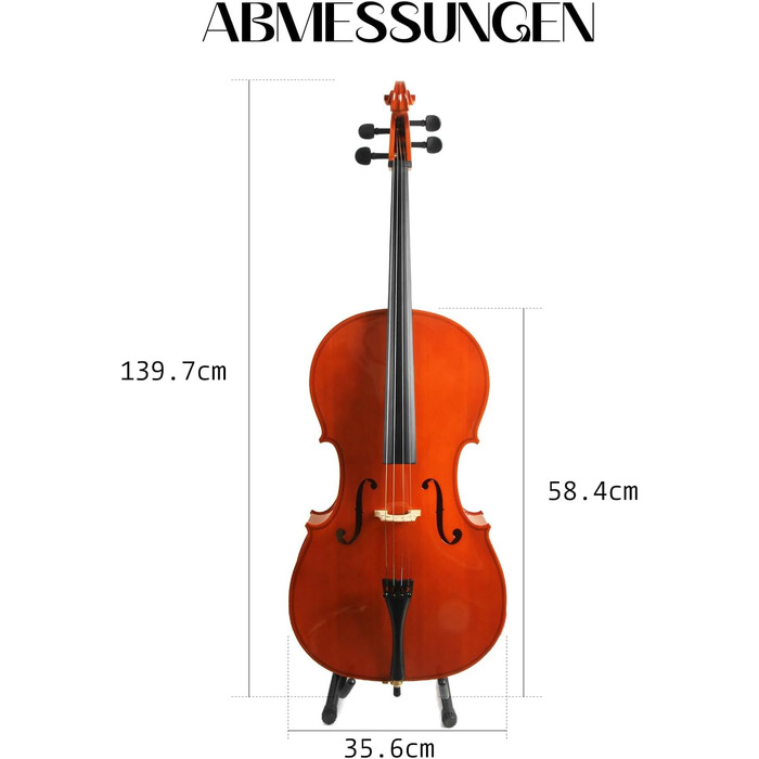 Скрипка Cello 4/4 – повний комплект для початківців та професіоналів. Включає футляр, смичок, каніфоль, струни, тюнер та каподастр. Ідеально підходить для дітей, дорослих та музичних шкіл.