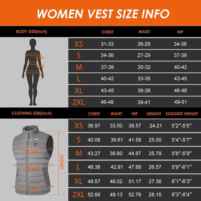 Гріюча жилетка для жінок Telguua з акумулятором 5V 12000mAh, USB-C, 4 зони нагріву, 3 режими температури, для активного відпочинку, біла (XXL, сірий)
