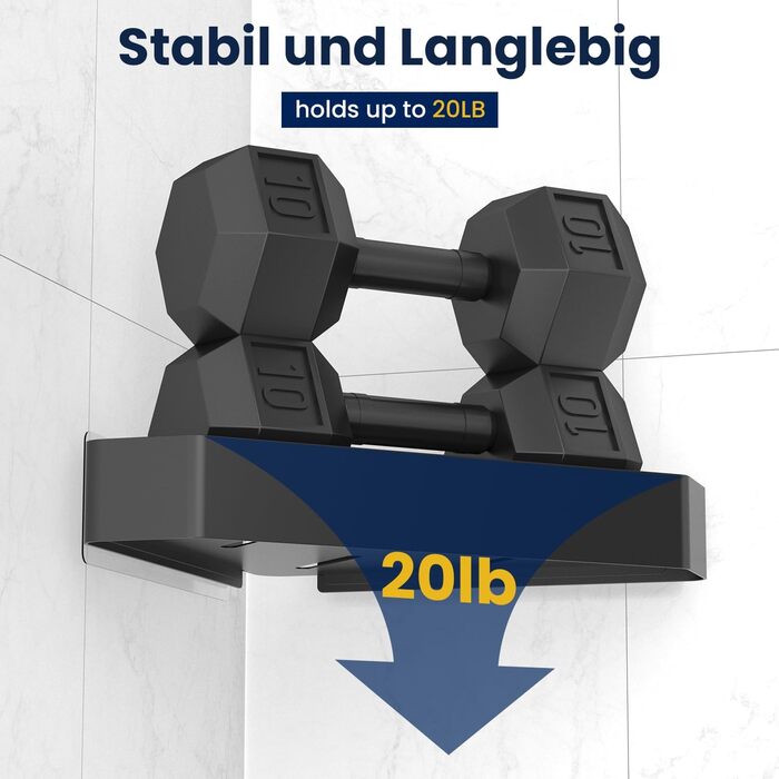 Поличка для душу без свердління, кутова, з металу, 2 шт. Двоярусний кутовий органайзер для душу з 4 гачками, чорний набір