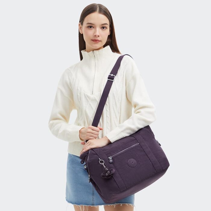 Сумка Kipling ART середнього розміру Ultimate Plum - оригінальна жіноча сумка-шопер
