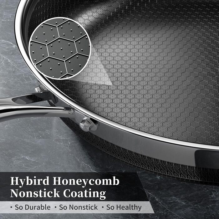 Набір сковорідок Innerwell Hybrid Edelstahl Profi - індукційні сковороди з покриттям Titan-Keramik, антипригарні, для всіх типів плит (24 см)