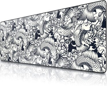 Килимок для миші Titanwolf XXXL 1200x400 мм, ігровий, для Logitech, з принтом Koi Koi