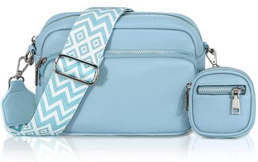 Сумка жіноча через плече маленька PU шкіра кросбоді Eisblau-b зі знімним ремінцем