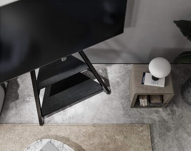 FITUEYES Rolling TV Stand - Mobile TV Stand with Wheels for 43-75 inch Flat & Curved TVs - Height Adjustable, Swivel, Tilt, Eiffel Series Black