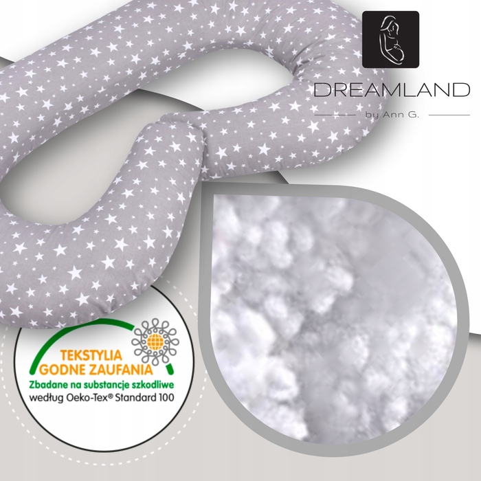 Подушка для вагітних Dreamland Medic багатоколірна, наповнювач — силіконові кульки