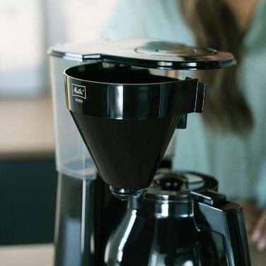 Кавомашина Melitta Easy знімний фільтр, для 10 чашок, з термокана, чорна