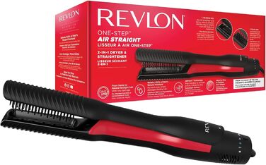 Revlon SmoothStay 25mm Coconut Oil Infused Flat Iron with Travel Pouch - Professional Hair Straightener