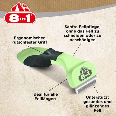 Щітка для вичісування підшерстка DeShedder L - 8 в 1 для великих собак (коротко- та довгошерстих)