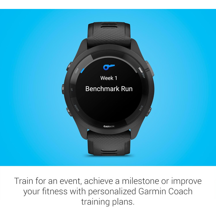 Garmin Forerunner 265: чорний/світло-сірий, 46 мм - спортивний годинник для бігу та фітнесу