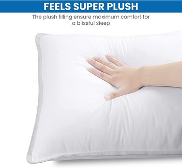 Utopia Bedding Pillow Set (2-Pack), 40 x 80 cm Sleeping Pillow, Breathable and Soft Pillow (White) 40x80 cm (2 Pack) White 2