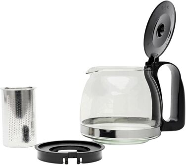 Скляна чайник T24 з ситечком, 1250 мл (без підставки)