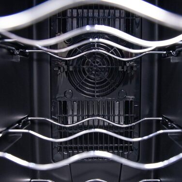 Cecotec Bolero GrandSommelier 830 CoolWood Wine Rack, Thermoelectric, Quiet and High Performance, Adjustable Temperature: 8-18ºC, Touch Control Panel, Displays, Eco-friendly. (12 Bottles, Black)