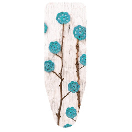 Чохол для прасування 140 x 55 см, блакитний, вовна, квіти, розмір M