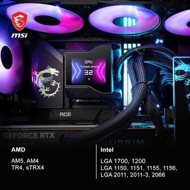 MSI MAG CoreLiquid I AIO: Система водяного охолодження ЦП з RGB підсвіткою (360 мм)