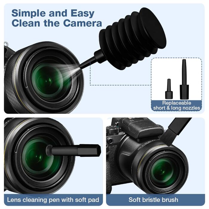 Набір для чищення техніки 20 в 1: клавіатура, навушники, монітор, камера (чорний)