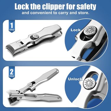 Ножиці для нігтів для людей похилого віку з товстими нігтями, кутовий насаджувач, широкі ножиці для великих пальців ніг, гострі ножиці для нігтів, чоловічі/жіночі ножиці для нігтів (прямі та широкі ножиці для великих пальців ніг)