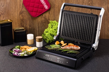 Електричний гриль Transa Electronics DualPlate, чорний, 2200 Вт, з регулюванням температури