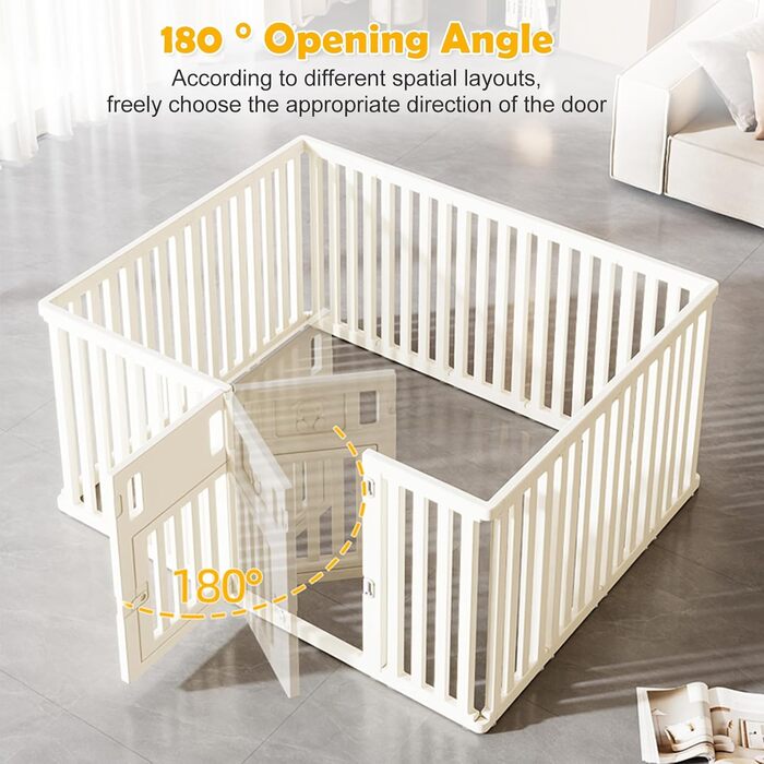 Клітка-вигул для собак та тварин, 156x96x75 см, біла (CEIEVER)