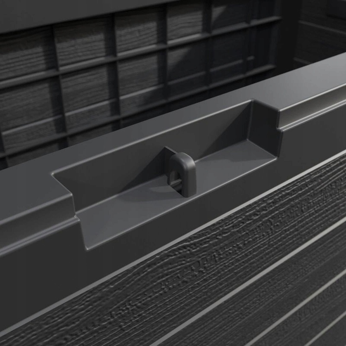 Садовий пластиковий бокс для зберігання, 280 л, сірий