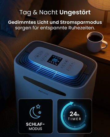 Про Бріз - Вологопоглинач повітря 25л/добу, 30 м², 4 режими, таймер, Smart App - від вологи та плісняви