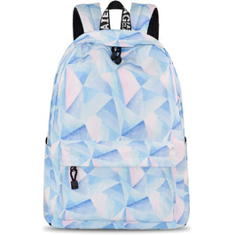 Шкільний рюкзак для дівчаток та хлопців: модний, водонепроникний, з відділенням для ноутбука, світло-блакитний